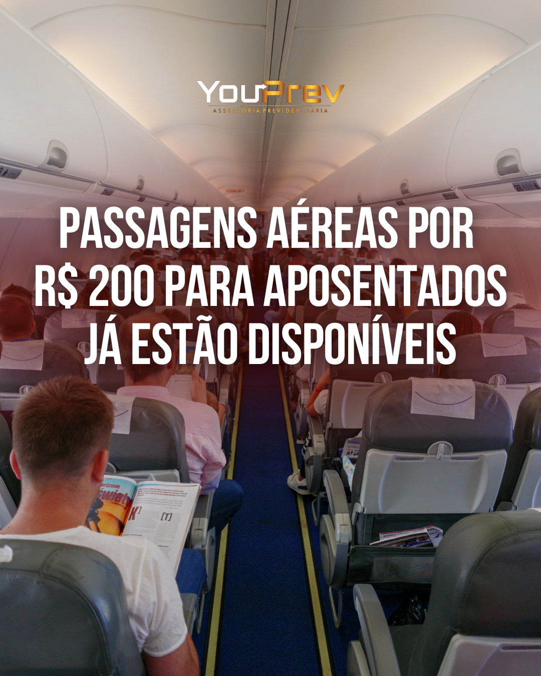 Você está visualizando atualmente Programa com passagens aéreas de até R$ 200 para aposentados é lançado